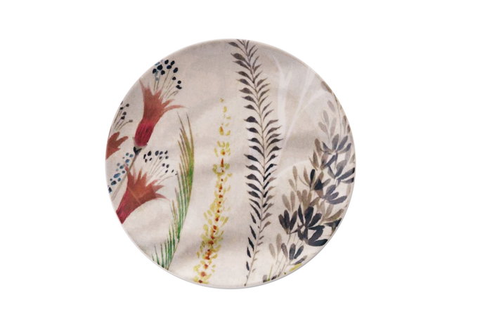 Hermia Wheat Leaf Juego de 6 Platos de Postre Navideños Multicolor en Porcelana de 19,3 cm